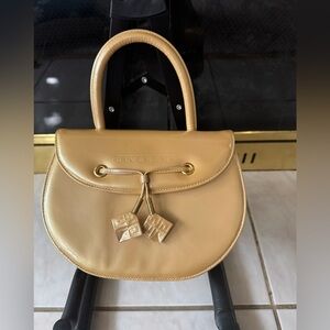 Like new Givenchy Gold/beige Shoulder Bag with Classic Saddle Design